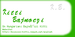 kitti bajnoczi business card